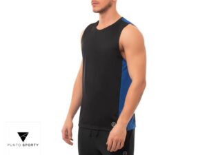 Musculosa combinada negro/azul