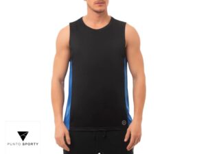Musculosa combinada negro/azul