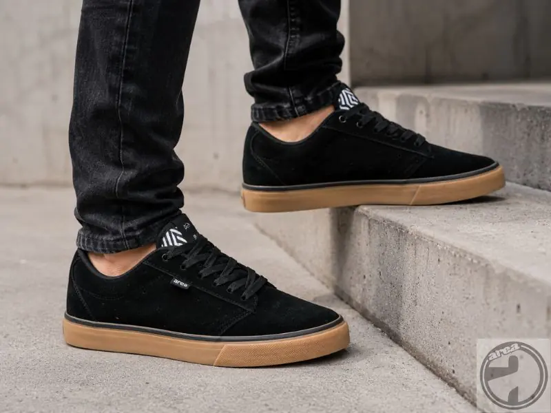 Zapatilla urbana de gamuza negra - Imagen 3