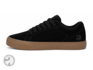 Zapatilla urbana gamuzada negro/caramelo