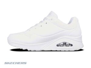 zapatilla deportiva skechers 52458 Uno stand de ecocuero blanca con camara