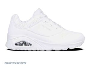 zapatilla deportiva skechers 52458 Uno stand de ecocuero blanca con camara