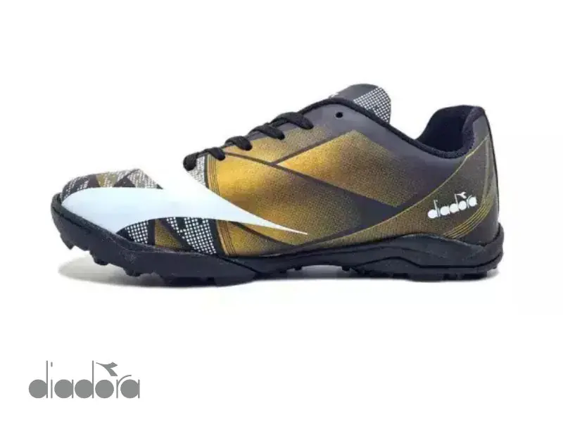 Botines futbol 5 diadora negro/dorado - Imagen 2