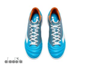 Botines futbol 5 diadora celeste/blanco