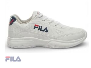 Zapatillas deportivas tipo tenis de ecocuero blanca