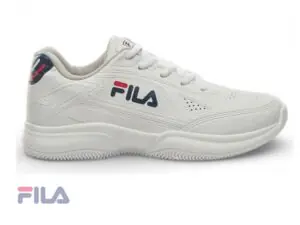 Zapatillas deportivas tipo tenis de ecocuero blanca
