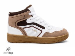 Bota urbana de ecocuero blanca/beige