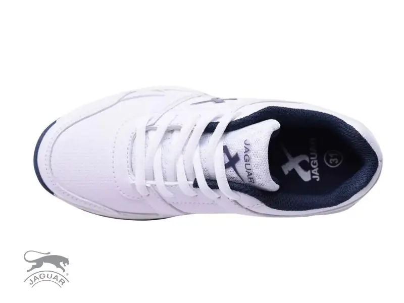Zapatilla deportiva de ecocuero blanca infantil - Imagen 4