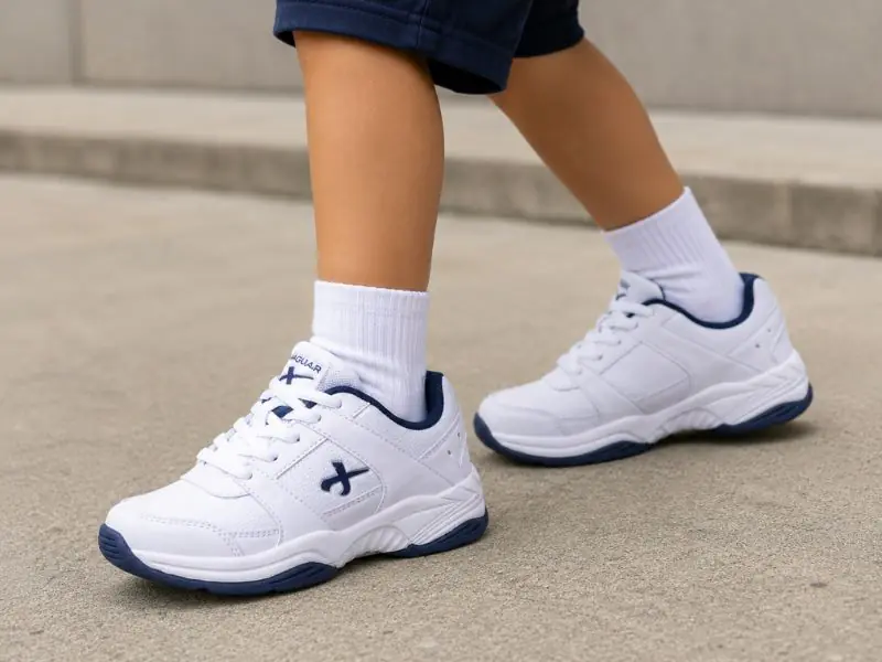 Zapatilla deportiva de ecocuero blanca infantil - Imagen 3