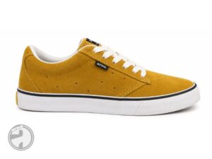 Zapatilla urbana de gamuza mostaza