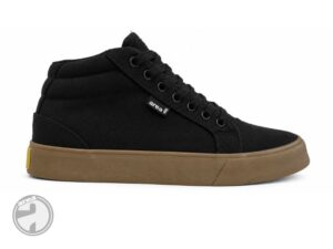 Zapatilla urbana tipo botita de lona negra