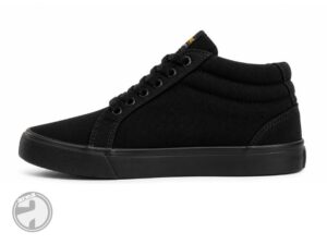 Zapatilla urbana tipo botita de lona negra