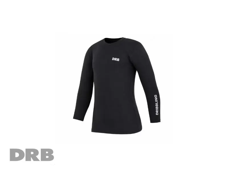Camiseta Termica Mangas Largas Negra Infantil