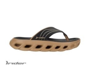 Ojota playera de goma eva rider negro/beige